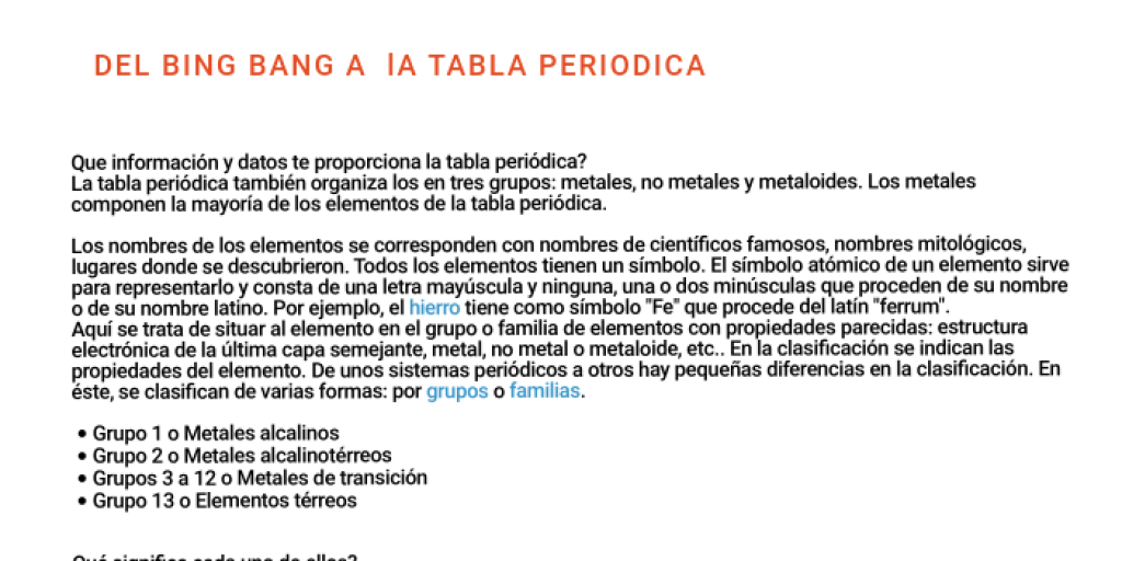 aidel big bang a la tabla peridica by enrique rodriguez martinez infogram - Metales Alcalinos Tabla Periodica Definicion aidel big bang a la tabla peridica by enrique rodriguez martinez infogram - Metales Alcalinos Tabla Periodica Definicion